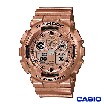 CASIO 卡西歐 G-SHOCK 炫金設計耀眼登場雙顯多功能電子錶 GA-100GD-9A