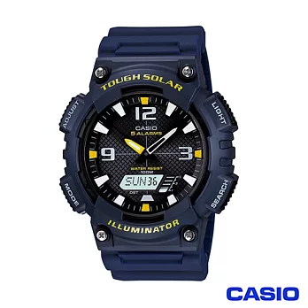 CASIO卡西歐 光動能優質雙顯時尚腕錶-藍 AQ-S810W-2A