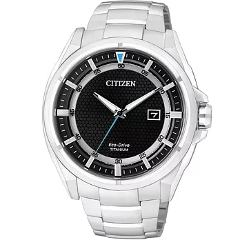 星辰 CITIZEN 科技領袖【鈦】時尚腕錶 AW1401-50E 黑