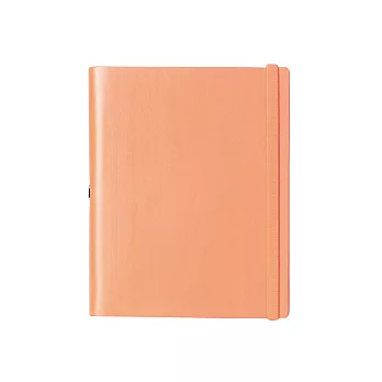 Jadeco / 客製 平紋皮革筆記本 A6空白內頁 粉橙色