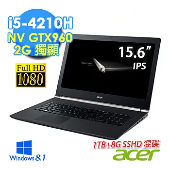【Acer】VN7-591G-52H9 15.6吋FHD高畫質筆電 (i5-4210H/8G/2G獨顯/1TB+8GSSH/WIN8.1)