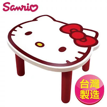 【Hello Kitty】台灣製可愛造型大頭 矮凳 椅子 兒童椅(SANRIO正版授權)白色