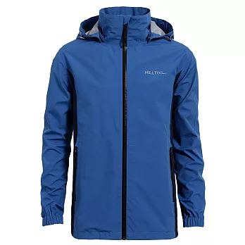 【hilltop山頂鳥】男款GoreTex 抗UV單件式防水外套H22MS2-XL海藍/丈青