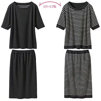 15夏預購【cecile】雙面可穿兩件式洋裝M黑色系