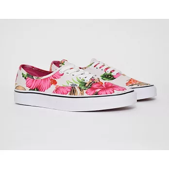 【G.T.Company】VANS HAWAIIAN FLORAL 帆布滑板鞋戶外休閒鞋白底紅花