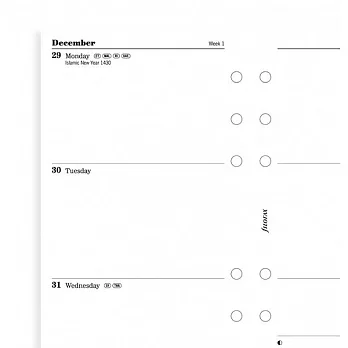 filofax 2015年時效內頁一周兩頁計劃表 (聖經型)-中