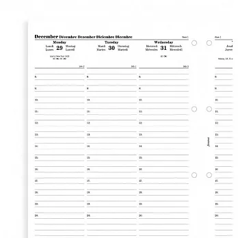 filofax 2015年時效內頁一周兩頁計劃表-A4