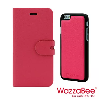 WazzaBee Magic-Fairy魔幻 iPhone6 4.7吋側掀可分離式皮套桃紅