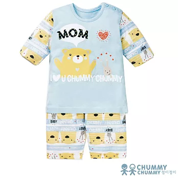 【CHUMMY CHUMMY】男大熊與兔寶套裝(正韓韓國品牌童裝-男)60藍