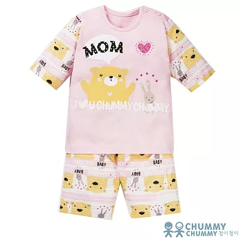 【CHUMMY CHUMMY】大熊與女兔寶套裝(正韓韓國品牌童裝-女)55粉