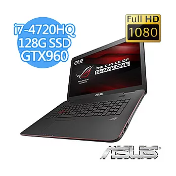 【ASUS】G771JW-0051D4720HQ ROG 17吋 i7-4720HQ GTX960 FHD旗艦級影音繪圖機(送好禮)