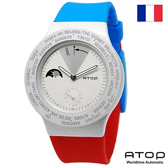 ATOP｜世界時區腕錶－24時區國旗系列(法國)