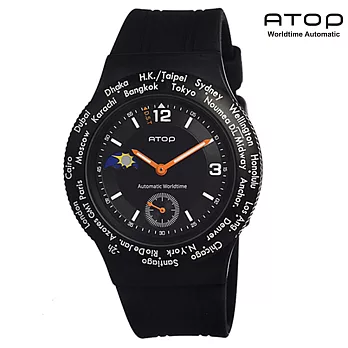 ATOP｜世界時區腕錶－24時區運動系列(黑色)