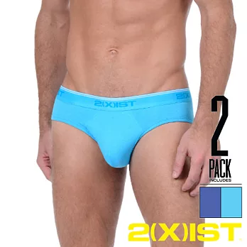 2(X)IST 基本彈性Stretch(二件組) 低腰三角褲S藍綠+藍紫