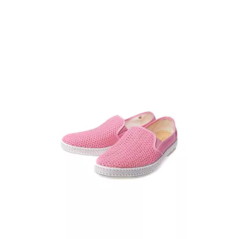 【G.T Company】Rivieras 20° 2012 西班牙品牌編織洞洞麂皮懶人鞋女款36粉紅色