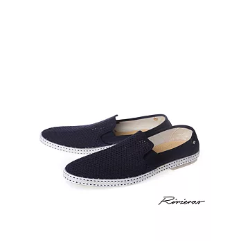 【G.T Company】Rivieras 20° 2004 西班牙品牌編織洞洞麂皮懶人鞋男款42海軍藍