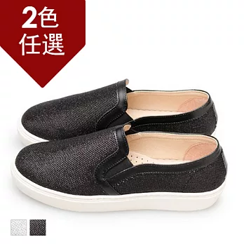 FUFA MIT 時尚懶人休閒鞋(FE44) - 共兩色23.5黑