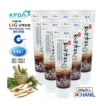 【韓一製藥】複方草本精華防齲牙膏200g 6入熱銷組