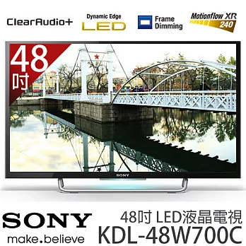 《贈 精緻桌裝 》SONY KDL-48W700C 新力 48吋 LED液晶電視