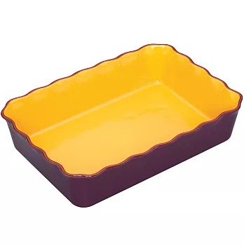 《KitchenCraft》花邊長烤盤(紫橘26.5cm)