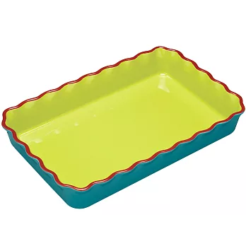 《KitchenCraft》花邊長烤盤(藍綠36.5cm)