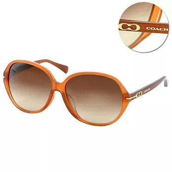 【COACH】低調大框太陽眼鏡(耀眼橘 # 8118F-525113)