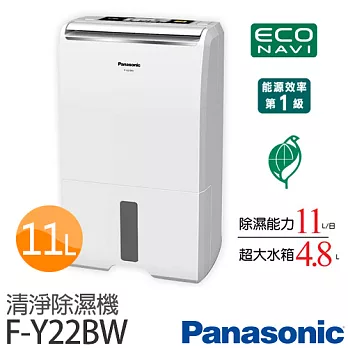 Panasonic 國際牌 F-Y22BW 11公升 智慧節能除濕機.