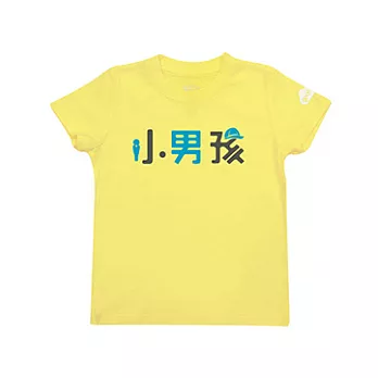 GOOMI台灣第一文創童裝【小男孩】涼感短袖亮黃色T-Shirt～1-2Y黑+藍綠植絨