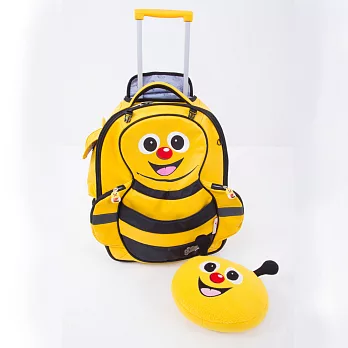 【英國Cuties and Pals】時尚3D造型拉桿箱-附頭枕蜜蜂