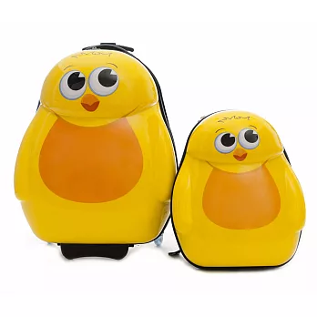 【英國Cuties and Pals】蛋型輕硬殼兒童專屬旅行箱+背包 2件組小雞