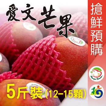 mangohouse 屏東枋山愛文芒果 5斤X2箱(每箱約12-15顆) 每顆約250g