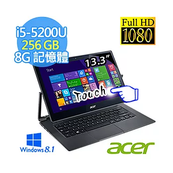 【acer】R7-371T-58FE 13.3吋FHD i5-5200U 8G RAM 256GSSD Win8.1觸控可翻轉筆電