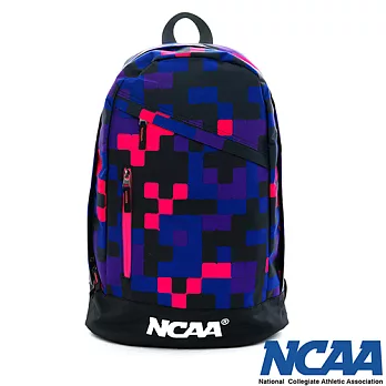 NCAA - 跳躍格子 繽紛色彩直拉式後背包 - 藍紫格子藍紫格子