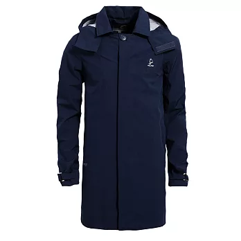 【hilltop山頂鳥】男款GoreTex 防水抗UV長版風衣H21M07-M丈青