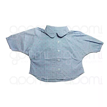 GOOMI台灣第一文創童裝【女童寬袖襯衫】～6-12M藍白條