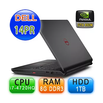 DELL Inspiron 14 7000 14PR-2848BTW 14吋FHD 家用筆電 (i7-4720HQ/8G/1TB/GTX850M 4G/WIN8.1)