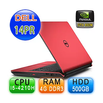 DELL Inspiron 14 7000 14PR-3648RTW 14吋FHD 家用筆電(紅) i5-4210H/4G/500GB/GTX850M 4G/WIN8.1