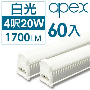《APEX》T5 LED 層板燈(串接型) 4呎20W60入(白光)