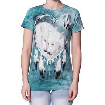 【摩達客】美國進口The Mountain 狼之心 短袖女長版T恤精梳棉環保染 [現貨+預購]S女版