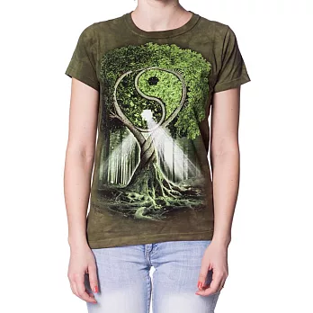 【摩達客】美國進口The Mountain 陰陽村 短袖女長版T恤精梳棉環保染 [現貨+預購]S女版