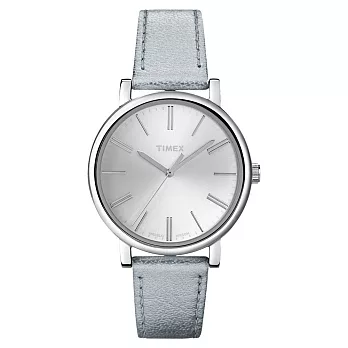 【TIMEX 】復刻系列 經典復古風格時尚腕錶-銀-TXT2N963