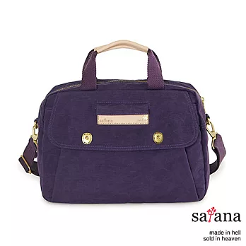 satana - 經典軍風 輕巧兩用包 - 紫色