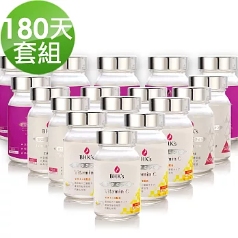 BHK’s－180天完勝素顏 穀胱甘太(6瓶入)+膠原蛋白錠(6瓶入)+維他命C(3瓶入)