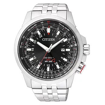 【CITIZEN】Eco-Drive 航空戰士優質時尚男性腕錶-黑面-BJ7071-54E