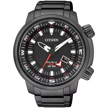 【CITIZEN】Eco-Drive 航空戰士優質時尚男性腕錶-黑-BJ7086-57E