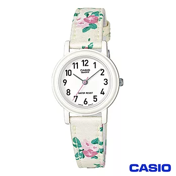 CASIO卡西歐 甜美的扶桑印花時尚指針腕錶 (三款任選)扶桑印花-白