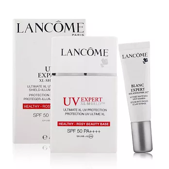 LANCOME 蘭蔻 超輕盈玫瑰隔離乳SPF50 PA++++(40ml)送激光煥白淨斑精華(10ML)