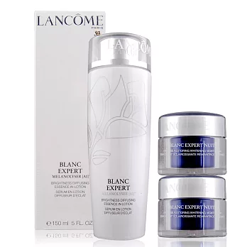 LANCOME 蘭蔻 激光煥白精華玫瑰露(150ml)送精華晚霜(15ML)x2