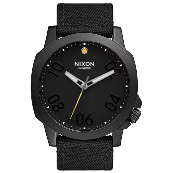 NIXON RANGER星際領航員時尚潮流腕錶-黑x帆布帶