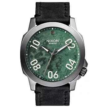 NIXON RANGER星際領航員時尚潮流腕錶-青銅綠x黑色皮帶